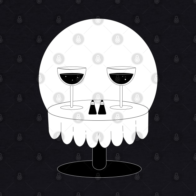 halloween date table illusion vector art skull by tita